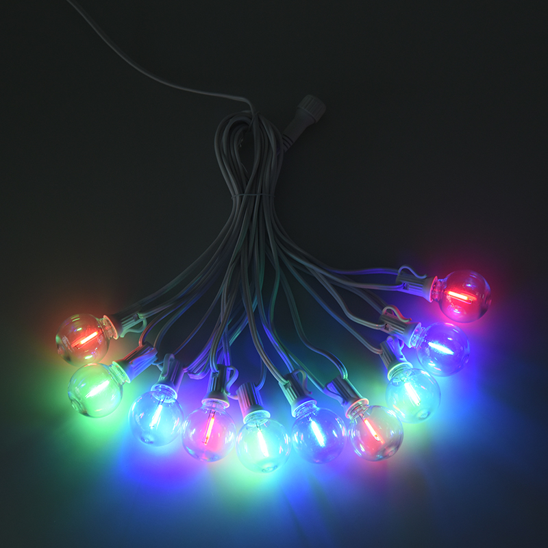G40 Clip-on E12 Spiral Colored String Lights(White style)