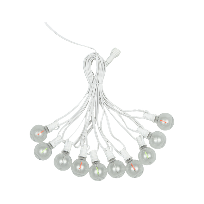 G40 Clip-on E12 Spiral Colored String Lights(White style)