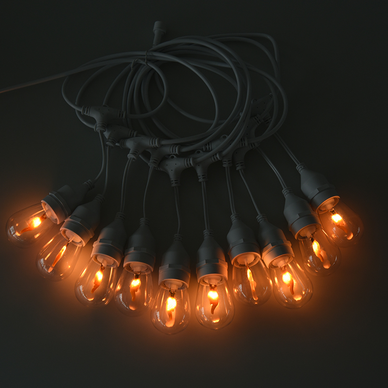 S14 Pendant Type E27 Spiral Warm White String Lights 3.5V Low Voltage Safety Model