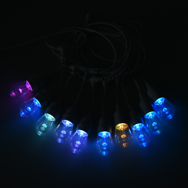 S14 pixel-level controllable RGB warm white pendant string lights