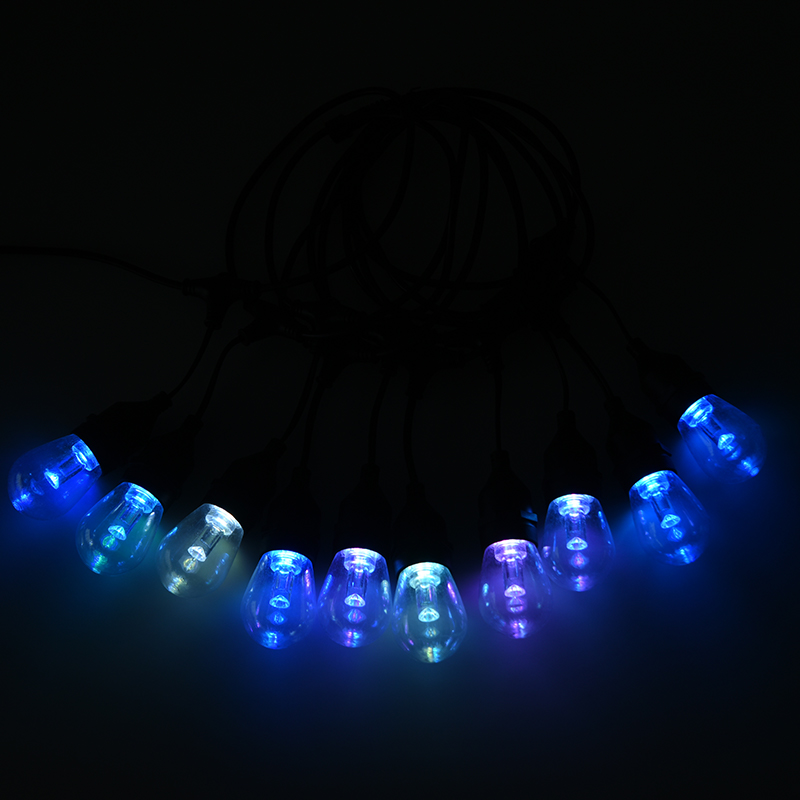 S14 pixel-level controllable RGB warm white pendant string lights