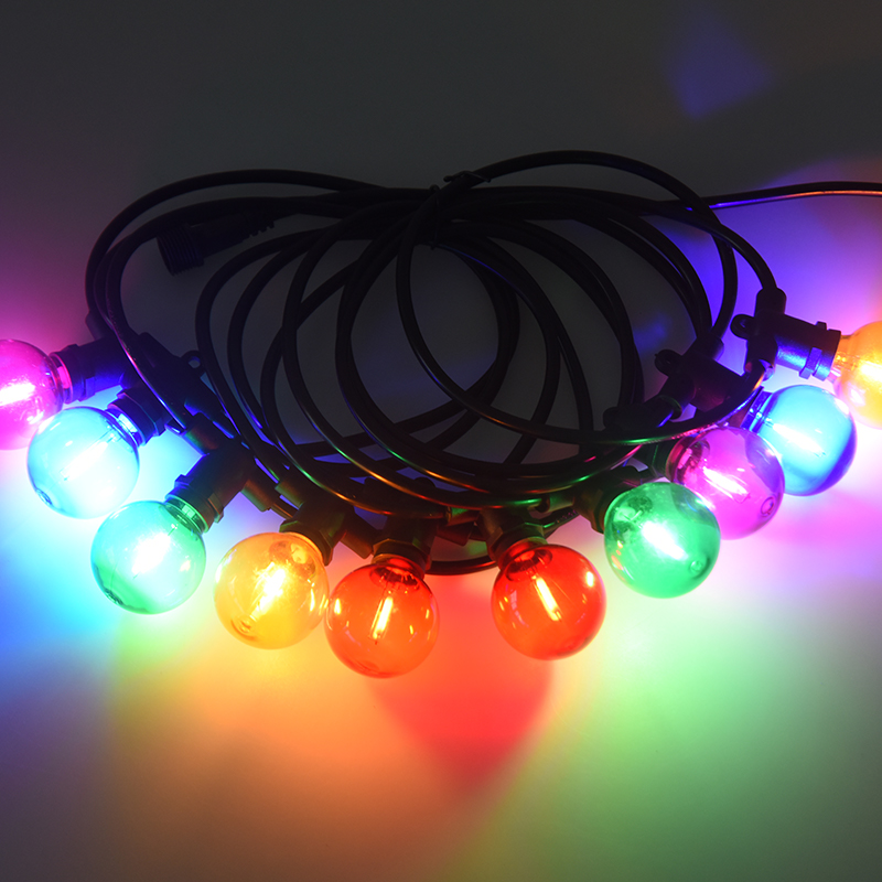 G40 Ball Bubble E12 Spiral Mouth Colorful Decorative Festoon Lighting