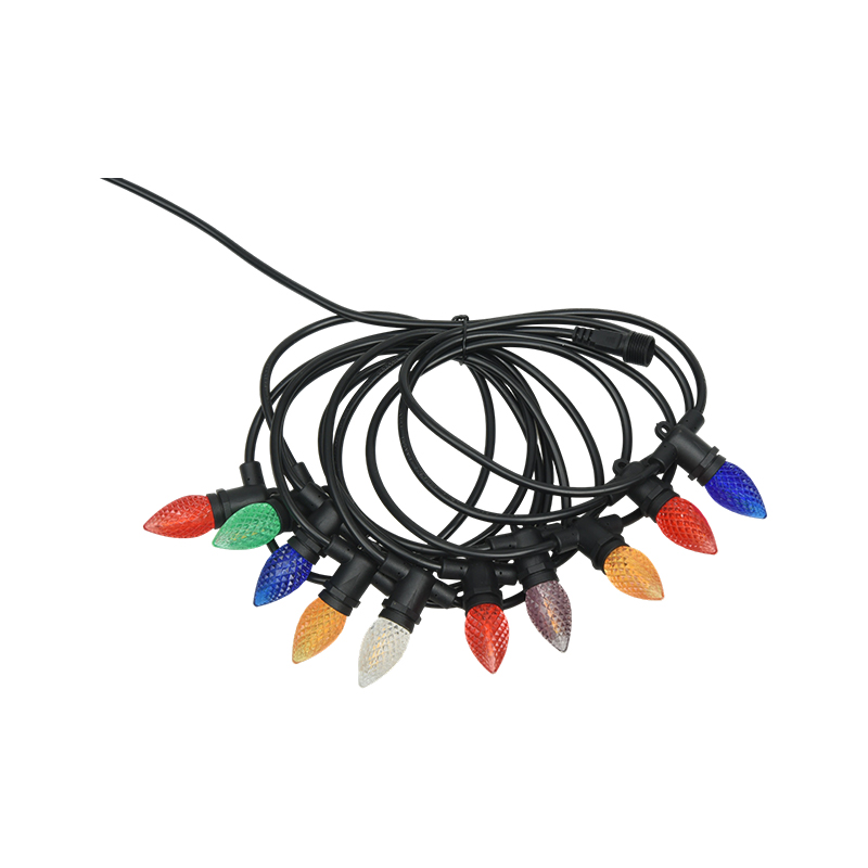 C7 strawberry light E12 screw base colored 0.5W integrated string light