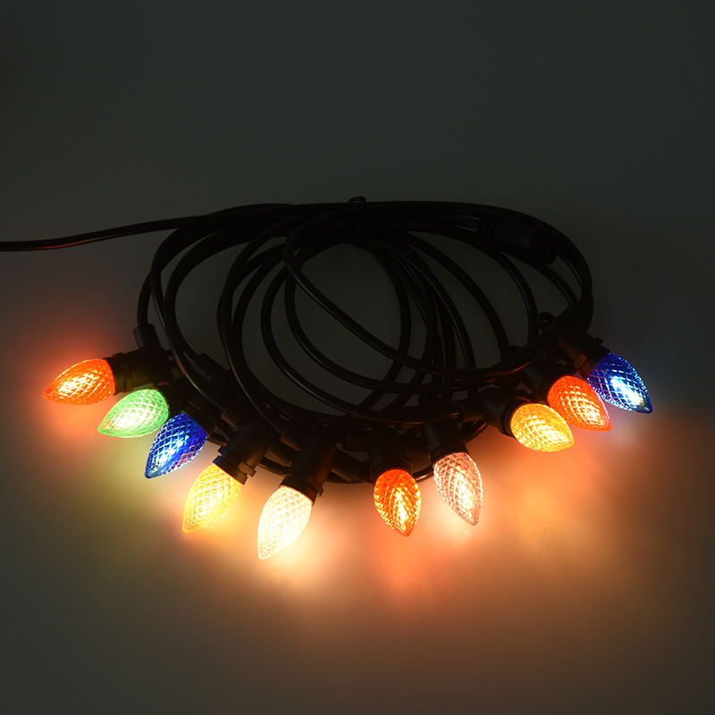 C7 strawberry light E12 screw base colored 0.5W integrated string light