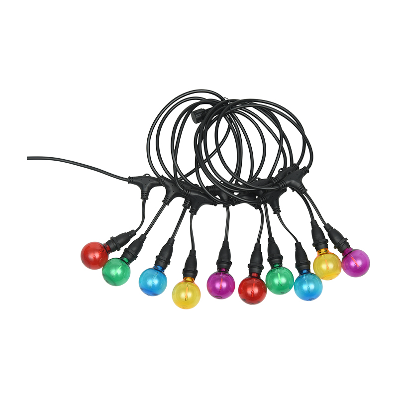 G40 round bulb E12 screw base colored pendant type string light