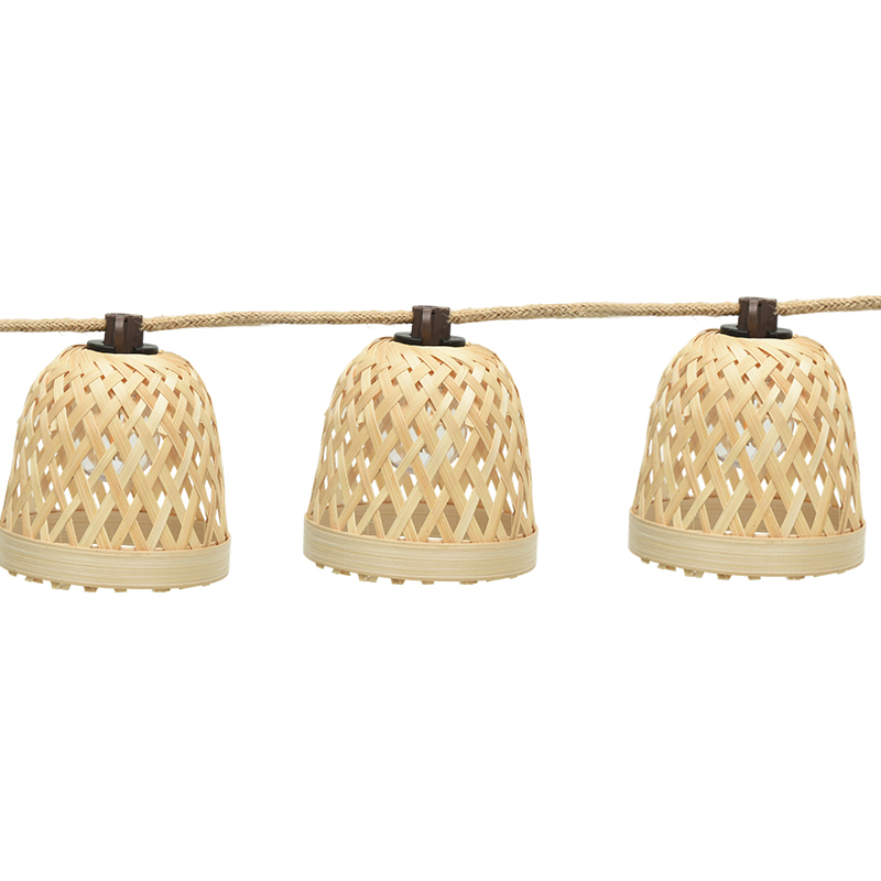 Bamboo weave G40 solar light string (5 meters 10 lights)