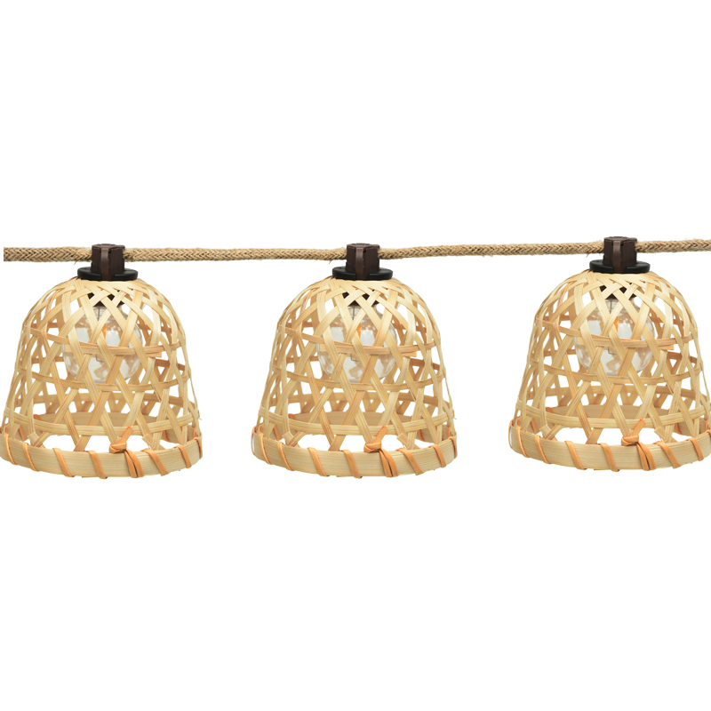 Bamboo weave G40 solar light string (5 meters 10 lights)