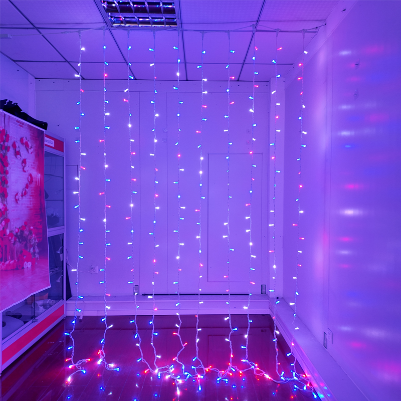 7-color synchronous RGB control curtain light string