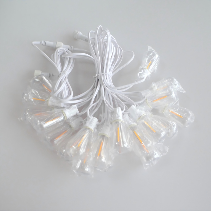 G38 warm white bulb E12 socket snap on string light